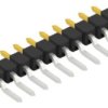 Pin header, 10 pole, pitch 2.54 mm, straight, black, 10050089