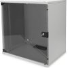 Wall enclosure, 12 U, with glass door, (H x W x D) 595 x 540 x 400 mm, IP20, sheet steel, gray, DN-19 12-U-S-1