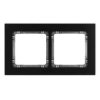 DECO Ramka uniwersalna podwójna - aluminium szczotkowane (ramka: czarna spód: grafitowy) 12-11-DRA-2