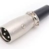 XLR plug metal 3 pins male