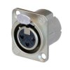 XLR panel socket, 3 pole, silver-plated, 0.22-0.34 mm², AWG 24-22, zinc die casting, NC3FD-LX-HA
