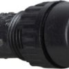Pushbutton, 2 pole, black, unlit , 0.5 A/24 V, mounting Ø 9.1 mm, IP40, 1.15.106.301/0104