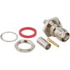 TNC panel socket 50 Ω, RG-55, RG-142, RG-223, RG-400, Belden 83242, crimp connection, straight, 122363