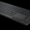28036 Keyboard, USB, silicone, IP68, touchpad, black