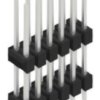 Pin header, 12 pole, pitch 2.54 mm, straight, black, 10051404