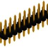 Pin header, 20 pole, pitch 2 mm, straight, black, 10062421