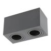 Oprawa sufitowa AVEIRO DUO BIS, aluminium,160x80x85mm, IP20, max 20W*2, kwadratowa, czarna
