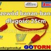 Przewód pomiarowy banan - banan 15A długość: 25cm SILIKONOWY czerwony