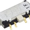 Slide switch, On-On-On, 2 pole, straight, 100 mA/12 VDC, CMS-2312A