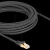 80321 Patch cable, Cat.6a, S/FTP, braided jacket, 7.5 m, black
