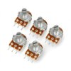 Potencjometr obrotowy 501Ohm liniowy 1/5W B0.5K/B501- 5szt.