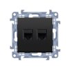 Gniazdo komputerowe 2xRJ45 C52.01/49 czarny mat Simon10 Kontakt-Simon