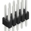 Pin header, 10 pole, pitch 1.27 mm, straight, black, SLVW403610Z