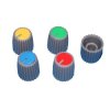 GAŁKA POTENCJOMETRU GS15 ZIELONY DEKIEL SZARA 15mm