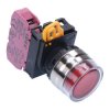 YW4L-MF2E01Q0R Red 22mm Metal Bezel Momentary Shrouded Push Button Switch NC IP65 IDEC