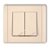 FLEXI Wyłącznik schodowy podwójny beżowy 1FWP-33 KARLIK