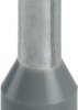 Insulated wire end ferrule, 2.5 mm², 14 mm/8 mm long, UL 486F-E, NF C 63-023, gray, 1213201