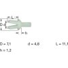 Expanding rivet, hole Ø 4.8 mm, L 11.1 mm, PA, for clamping range 4 - 8.7 mm, 301-1283-000