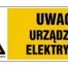ZNAK - HB020 Uwaga urządzenie elektryczne 15 x 5 cm FN - Folia samoprzylepna