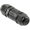 Mufa kablowa z dławikami na kable do 3x0,5-1,0mm2 hermetyczna IP65 prosta czarna GTV