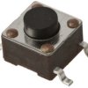 Short-stroke pushbutton, 1 Form A (N/O), 50 mA/12 VDC, unlit , brown, actuator (gray, L 0.7 mm), 1.56 N, SMD, 2-1437565-7