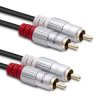 Qoltec Kabel 2x RCA męski / 2x RCA męski 0.5m Czarny
