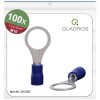 Quadrios 22C450 Ring Terminal 2.5mm² 10.5mm Hole Partially Insulated Blue