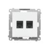 SIMON 55 Gniazdo telefoniczne podwójne RJ12 biały mat TF2.01/111 KONTAKT SIMON