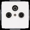 924829088 Antenna socket, three-way VENICE pure white
