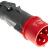 Złącze przemysłowe - zasilające 16A Wtyczka 415 V 3P + N + E Męski Legrand Czerwony Montaż na kablu IP44