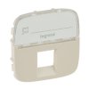 VALENA ALLURE Plakietka kremowa gniazda pojedyncze RJ11 lub RJ12 lub RJ45 z etykietą 755476 LEGRAND