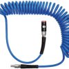 Compressed air spiral hose kit, 10 x 6.5 mm, L 7.5 m, 11 bar, PUR, for pneumatics, hydraulics and other supply lines, 158192
