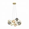 Lampa wisząca ARLON kolor złoty mat/dymne szare szkło, bursztynowe szkło metal/szkło, 5xG9 IP20 MD4922-5-EGBDN Zuma Line