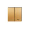 Klawisze podwójne do wyłączników IP44 (komplet dwóch sztuk) złoty 29MKLH-2 KARLIK