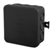 Puszka natynkowa E12 85x85x39 12 membran czarna 0297-02 ELEKTRO-PLAST NASIELSK