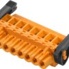 Socket header, 8 pole, pitch 5.08 mm, angled, orange, 1087310000