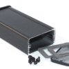 Aluminum RF enclosure, (L x W x H) 120 x 59 x 31 mm, black, IP54, 1457C1201EBK
