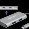 63260 USB 3.1 hub, 4 port, USB-C to 2x USB-A, 2x USB-C