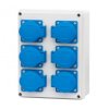Rozdzielnica budowlana RB gniazda 6x250V IP44 R-190 F3.0264 F-ELEKTRO