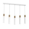 Lampa Wisząca Solo Sawn White / Patinated Wood 5X Mini Gu10 Mlp7477 Milagro