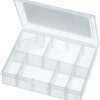 Storage box, with 6 drawers, transparent, (L x W) 13.6 x 10 mm, BOX BLS / S / 13.5 X 10 / 6T