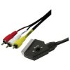 LogiLink CA1029 Cable SCART to 3 RCA Plugs Black