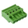 5-Way 5.08mm Vertical Pluggable Terminal Block Green 15A 300V