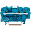 WAGO 2001-1304 3 Conductor Ex e II Through Terminal Block Blue