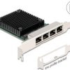88601 Network card, PCIe, 2,5 Gigabit Ethernet, 4x RJ45