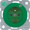BERKER R.1/R.3 Gniazdo z uziemieniem i diodą kontrolną LED zielony połysk 6765092003 HAGER