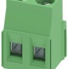 PCB terminal, 2 pole, pitch 5.08 mm, AWG 24-14, 16 A, screw connection, green, 1888687