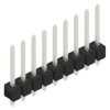 Pin header, 9 pole, pitch 2.54 mm, straight, black, 10054133