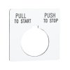PUSH BUTTON LEGEND PLATE 30MM T-K
