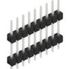 Pin header, 9 pole, pitch 2.54 mm, straight, black, 10056562